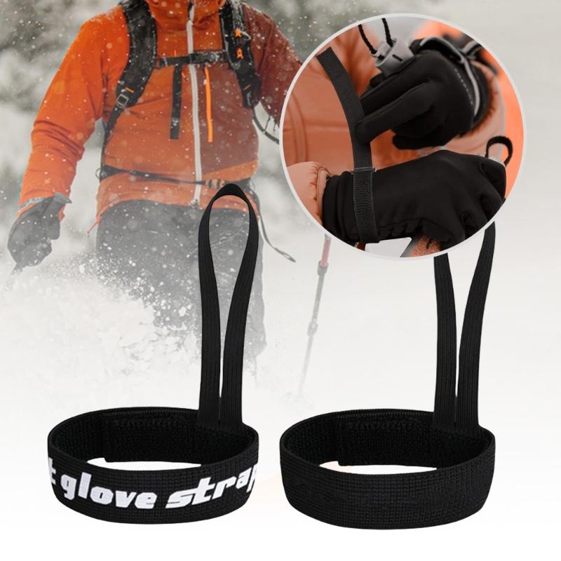 4 szt. Praktyczne Dodatki do Rękawic Narciarskich Sportowe Paski do Rękawic Rękawice Snowboardowe Regulowane Akcesoria Narciarskie