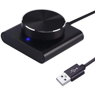 Kontroler Dźwięku PC USB Stop Aluminium Kontroler Głośności Głośnik Zewnętrzna Regulacja Głośności Odporny na Zarysowania Pokrętło Regulacyjne