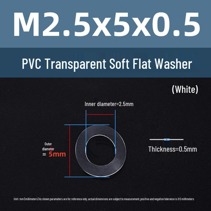 Yigu Transparent PVC Washer: Insulating Soft Rubber Gasket for Screws