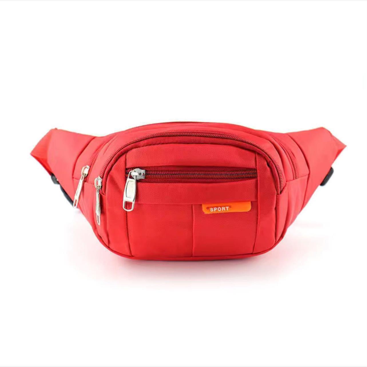 Многофункциональная водонепроницаемая поясная сумка через плечо Спортивный кошелек большой емкости для мужчин и женщин красный 1060₽