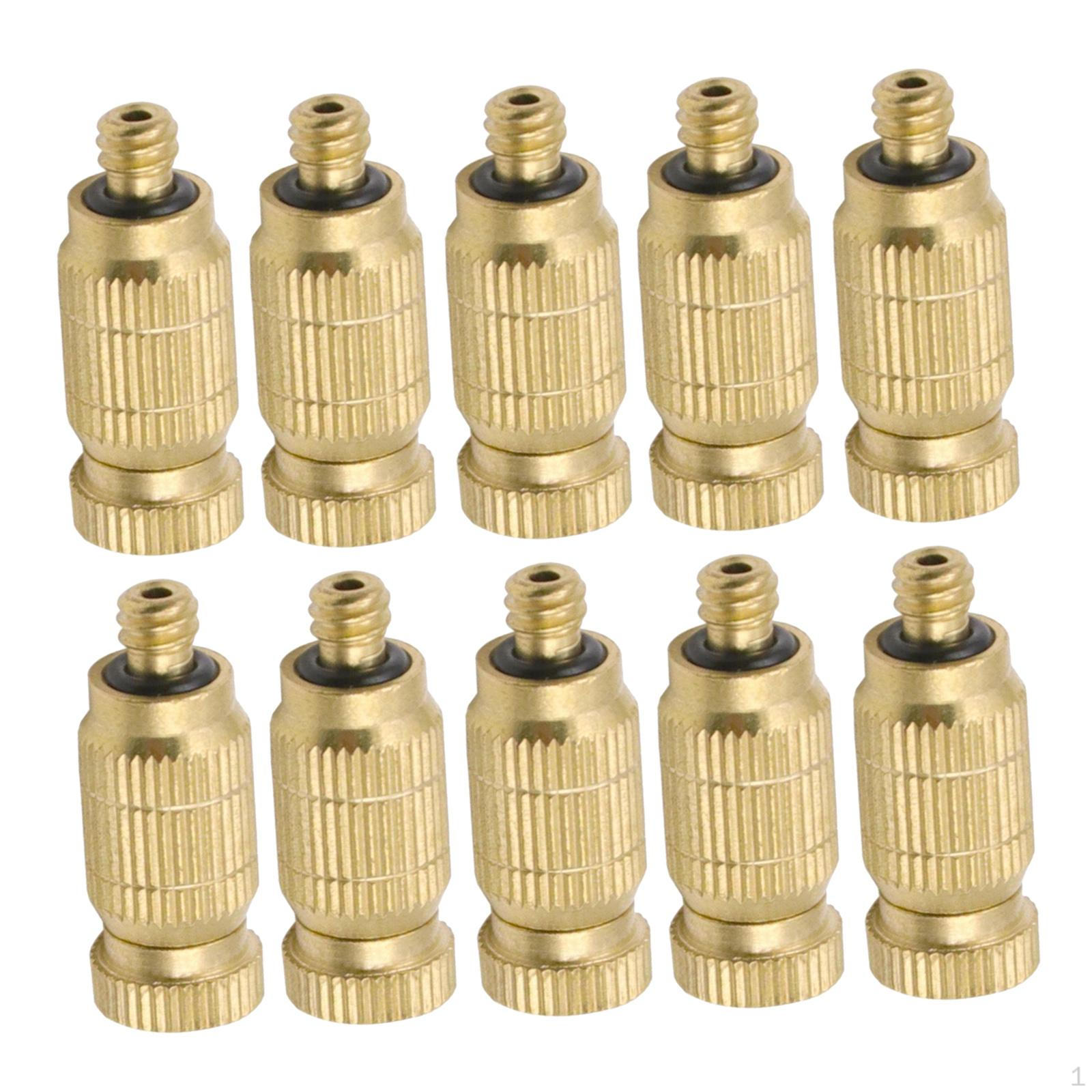 

10-24unc Brass Misting Nozzle Hose Nozzles Patio Outdoor Cooling System Irrigation Anti Rust 0.1mm