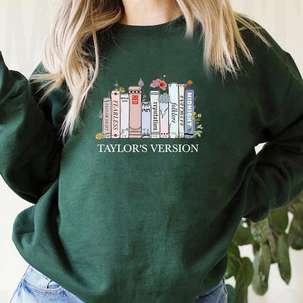 Retro Taylor's Version Sweatshirt Eras Tour 2023 Hoodie Music Album Midnights Folklore Jumper Taylor Fans Crewneck Sweatshirts Unisex Hoodie