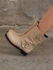 Blanc Sur Blanc Noah Biker Boots Beige
