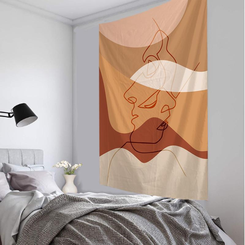 Linie Gesicht Wandteppich Hängen Graffiti Dekorative Bettdecke Böhmischen Ins Stil Möbel Schlafzimmer Kunst Teppich