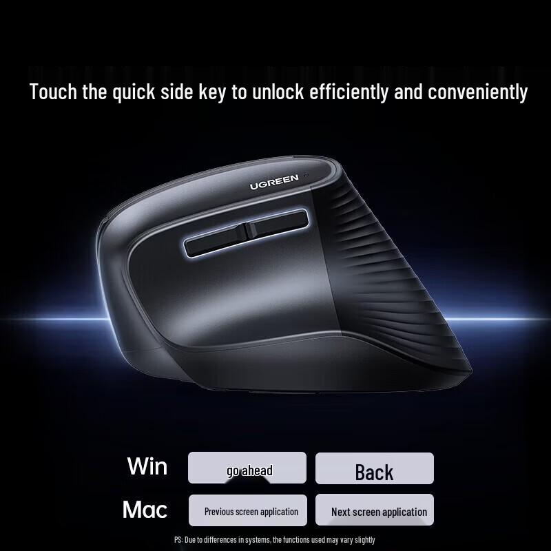 Ugreen Left-Handed Ergonomic Vertical Wireless Bluetooth Mouse