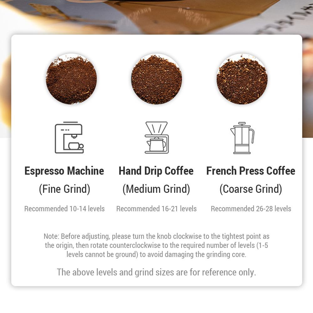 Râșniță de cafea manuală râșniță de cafea conică din oțel inoxidabil cu mâner pliabil pentru camping