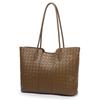 High-End Genuine Leather Women's Woven Tote Bag - Large Capacity, Versatile Cowhide Handbag