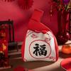 2026 Horse Year Cartoon Mascot Pony Knitted Gift Bag Handheld Candy Bag Knot Wrist Bag Cute Tote Bag Reusable Shopping Bags