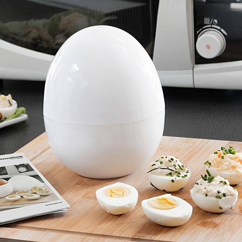 Microwave Egg Cooker, 4 Capacity, Boiled Egg Cooker, Egg Shape Compact Design Saving Time Hard Boiled Egg Cooker for Kitchen