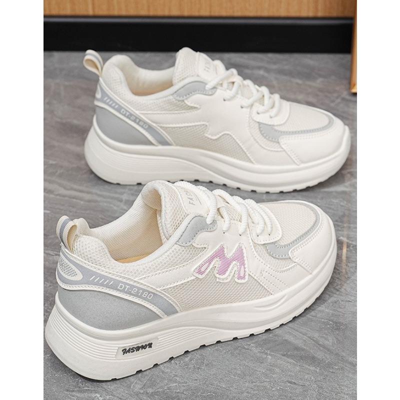 Breathable Mesh Sports Shoes, Women's Thick-soled Casual Running Shoes