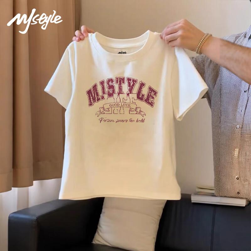 MJ STYLE Women s Round Neck Short Sleeve T-Shirt M