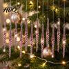 Acrylic Icicle Decorations 12Pcs Spiral Ornaments Christmas Twisted Hanging Decor Transparent Festive Garland Fireplace