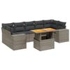 VidaXL Salon de Jardin avec Coussins 8 pcs, Canapés de Terrasse, Ensemble de Meubles de Patio, Mobilier d'Extérieur, Gris 3272551