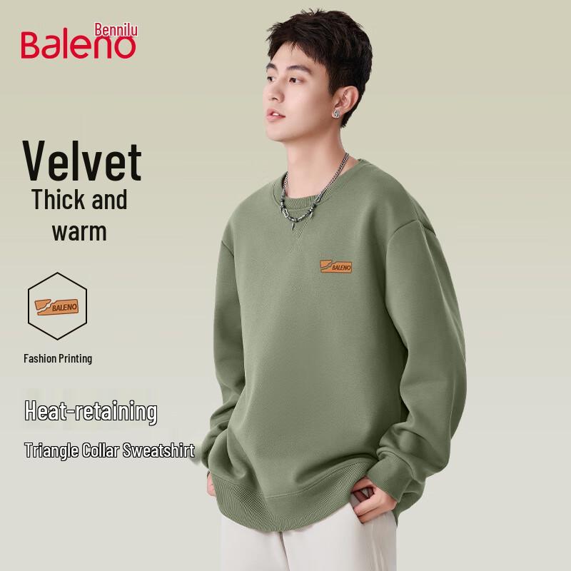 Baleno Herren American Retro Fleecegefüttertes Sweatshirt