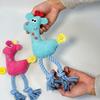 Plush Deer Dog Rope Toy Squeaky Teeth Cleaning Chew Toy Interactive Pet Toy For Small Medium Dogs Indoor Outdoor Play