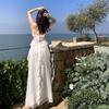 French Stunning Lotus Leaf Edge Chiffon Suspender Dress Summer Fairy Dew Waist Tube Top Holiday Dress Children