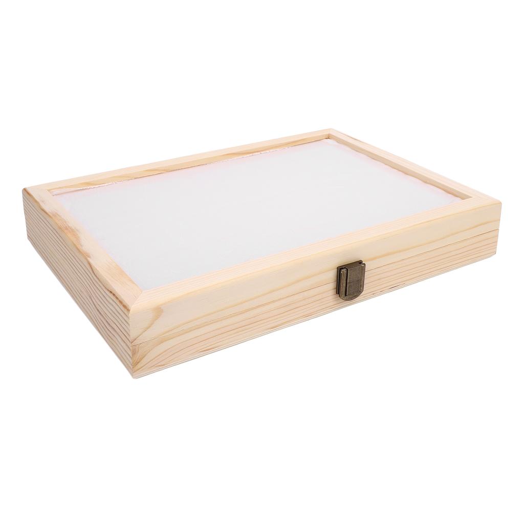 Film Cassette Display Case 30 Slots Minimalist Dust Proof Solid Wood Storage Box for 135 Film