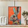 Porträt Floral Tierporträt Panda Koala Eule Tiger Hase Kunstposter Leinwandmalerei Wanddrucke Bild für Zimmer Heimdekoration