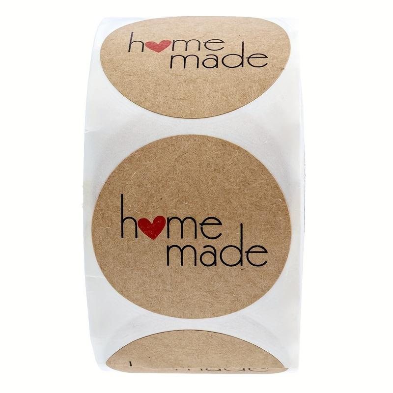 Kraft Paper Homemade with Love Stickers Scrapbooking for Envelope and Package Handmade Seal Labels Sticker Stationery