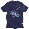Custom Wildlife Animal Dragonfly T Shirt for Men 100 Cotton Tshirt Leisure Tee Short Sleeves Tshirts Clothing