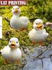 3 Cute Ducks Outdoor Garden Decorations. Suitable for Lawn Decoration, Courtyard Decoration, and Swimming Pool Edge Decoration