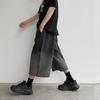 2026 Summer New Casual Calf-length Men's Jeans Pants Harajuku Elastic Waist Solid Color Baggy Jeans For Man