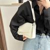 Modern Trendy Square Bag Sleek Pu Material Shoulder Bag For Daily Wear In Black White Blue And Khaki