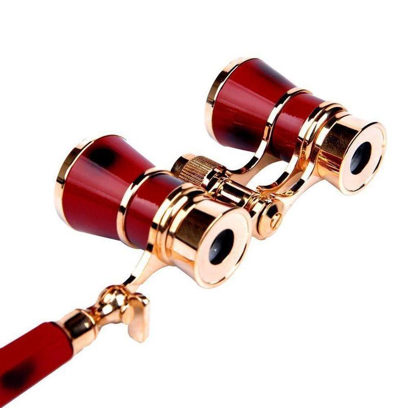 Télescope binoculaire Antique 3x25, lunettes d'opéra pour femmes, poignée en verre de théâtre