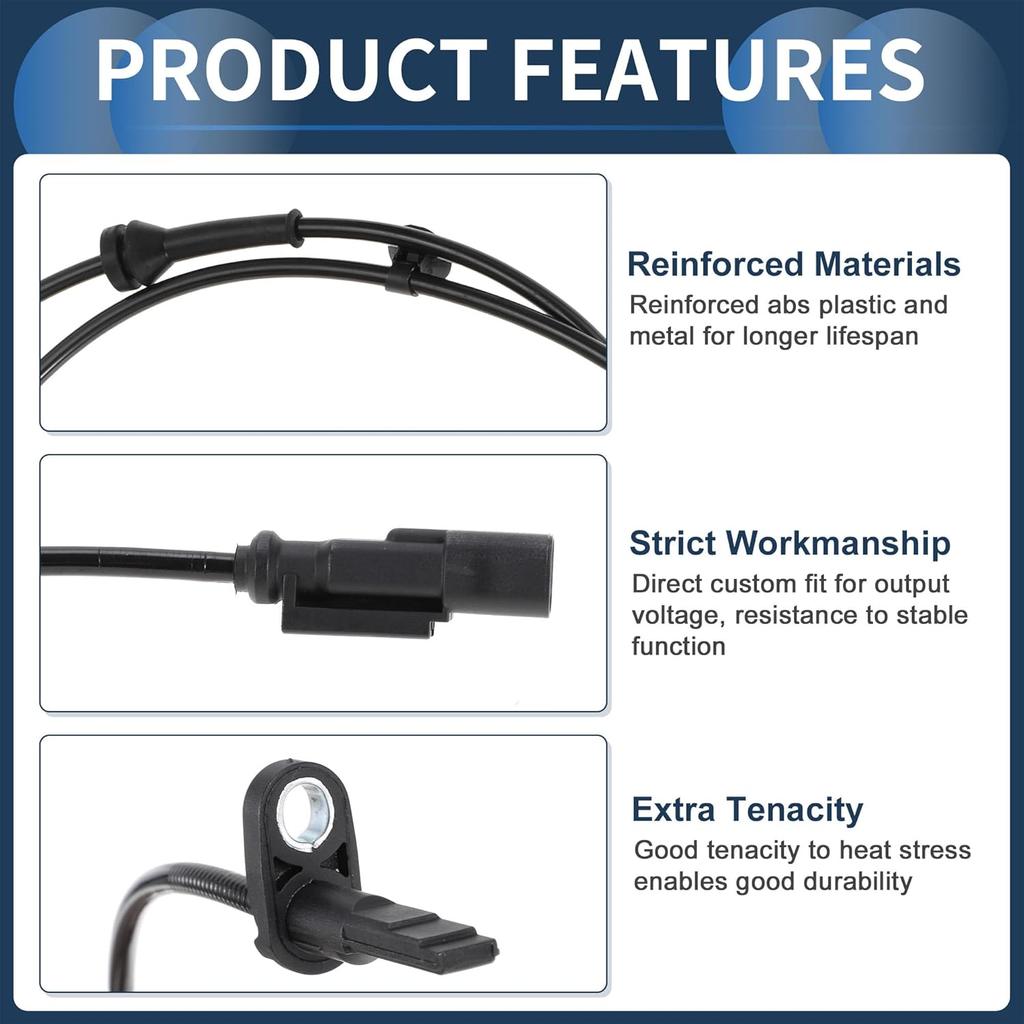 ABS Wheel Speed Sensor Front Left Right ABS Sensor Anti-Lock Braking System Sensor No.AE9Z2C204A for Ford Flex 2010-2012