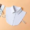Women's Fake Collar: White Multi-Style Decorative Shirt Collar - Square, Stand-Up, Round Collars in Cotton for Spring & Autumn