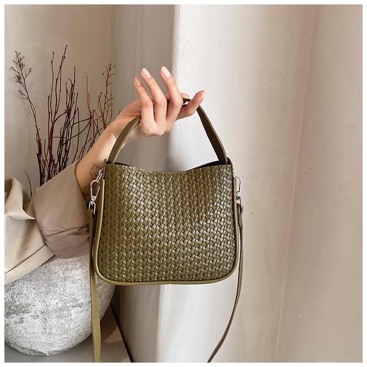 Ielgy Large-Capacity Temperament European American Simple Tote Bag One-Shoulder Messenger Female Bag