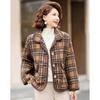 Women's Retro Plaid Lapel Coat