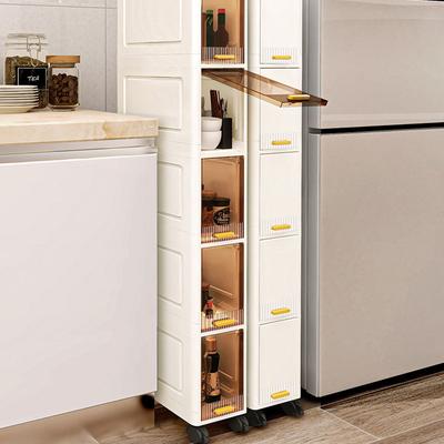 Foldable Storage Cabinet Bathroom Organizer Slim Cabinet Organizer Rack Pantry Cabinet Storage