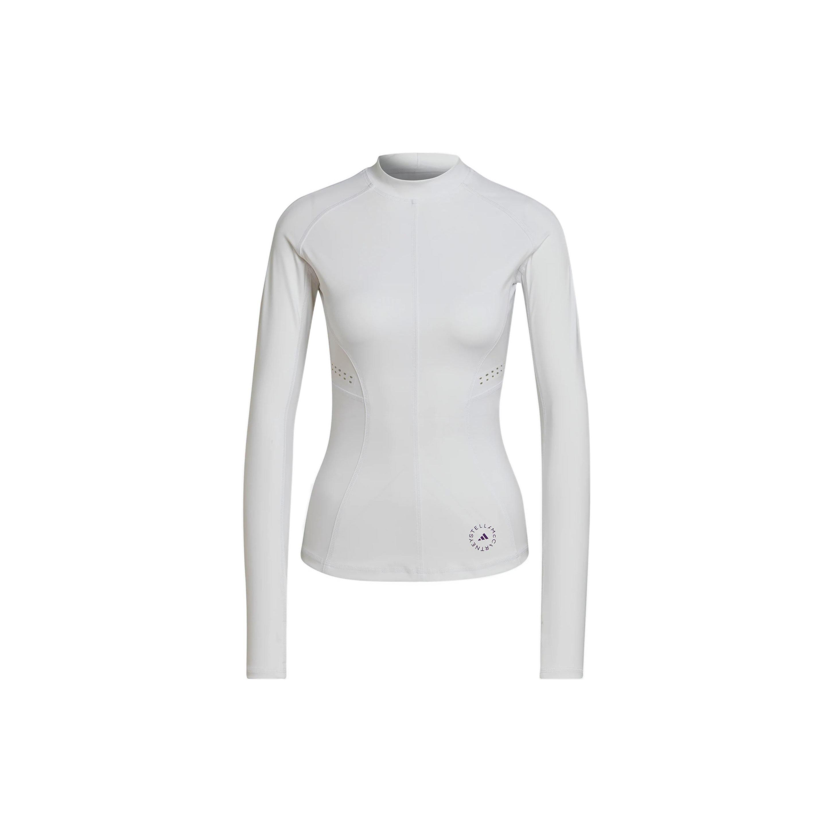 adidas by Stella McCartney Women s Fitted Training Long Sleeve Top White HI6034 XS