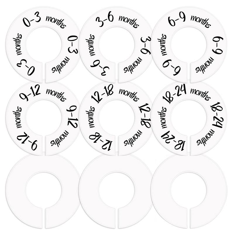 Letter Set Divider for Wardrobe: XXS-XXXL Sizes, Circle & Square Shapes, Stocked for Easy Labeling