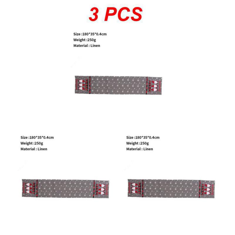 Christmas Table Runner Merry Christmas Decoration for Home Xmas Party Decor 2024 Navidad Notal Noel Ornament Happy New Year 2025