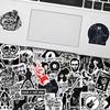 10/50Pcs Metal Rock Sticker Retro Rock Band Stickers Rock and Roll Graffiti Stickerfor DIY Luggage Laptop Skateboard Motorcycle Bicycle Sticker
