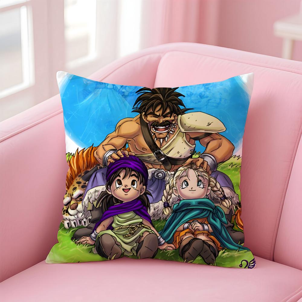 Cute Japanese Game DDragon Quest Slime Cushion Cover Pillow Case Soft Skin Friendly Fabric Concealed Zipper
