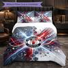 Set Lenzuola Manchester United Modello 3 Pezzi Morbida Copripiumino in Microfibra con Federe per Camera da Letto