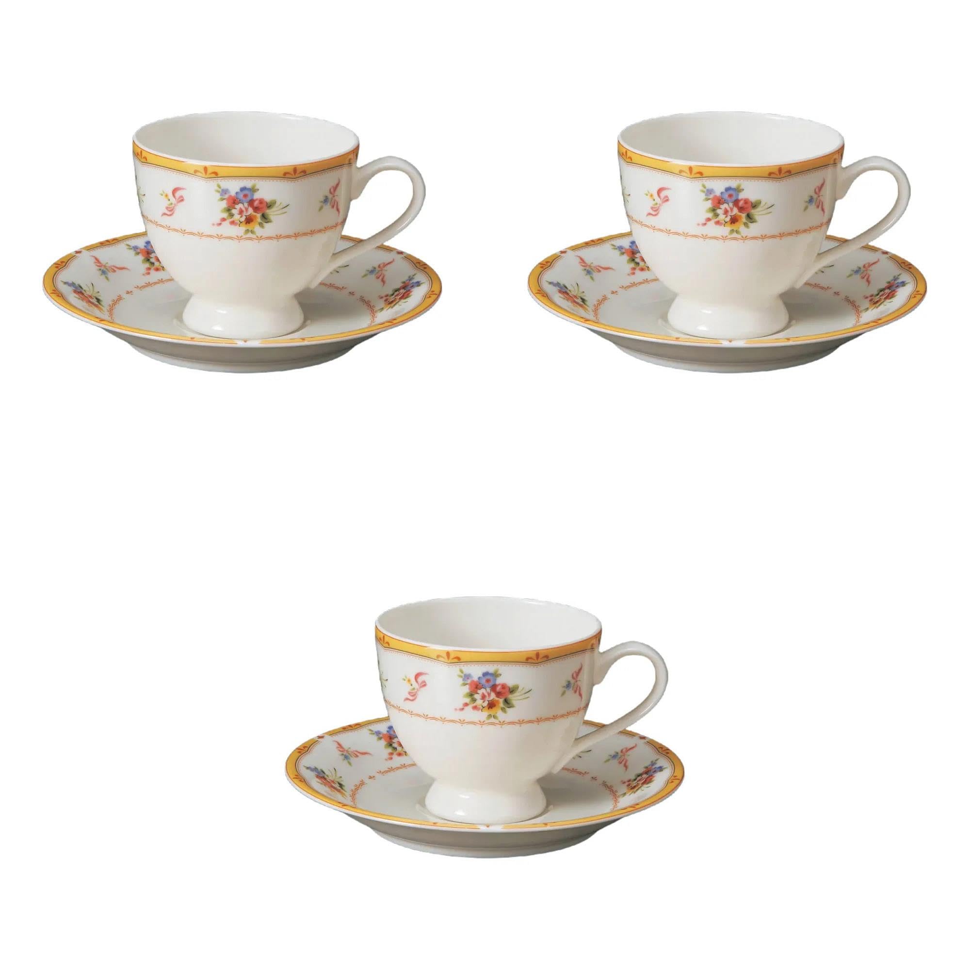 

Set of 3 NB Blanche Coffee Cups x x 7 Cups Fuse Setomonohonpo (11 8.3 cm, 200cc) & Saucers, Ware,