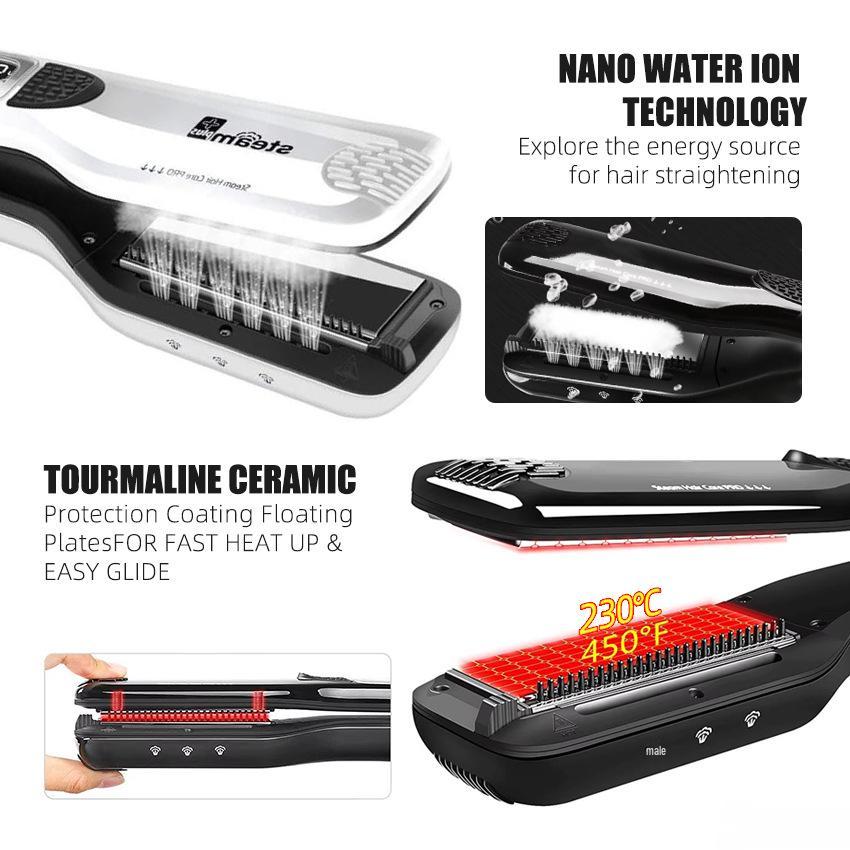 European Standard Dual-Use Hair Iron: Straightening, Curling, and Spray Functions
