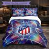 Set Lenzuola Atletico Madrid Modello 3 Pezzi Morbida Copripiumino in Microfibra con Federe per Camera da Letto