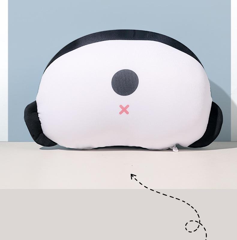 Cartoon Panda Multi-Function U-Shaped Travel Neck Pillow & Plush Doll