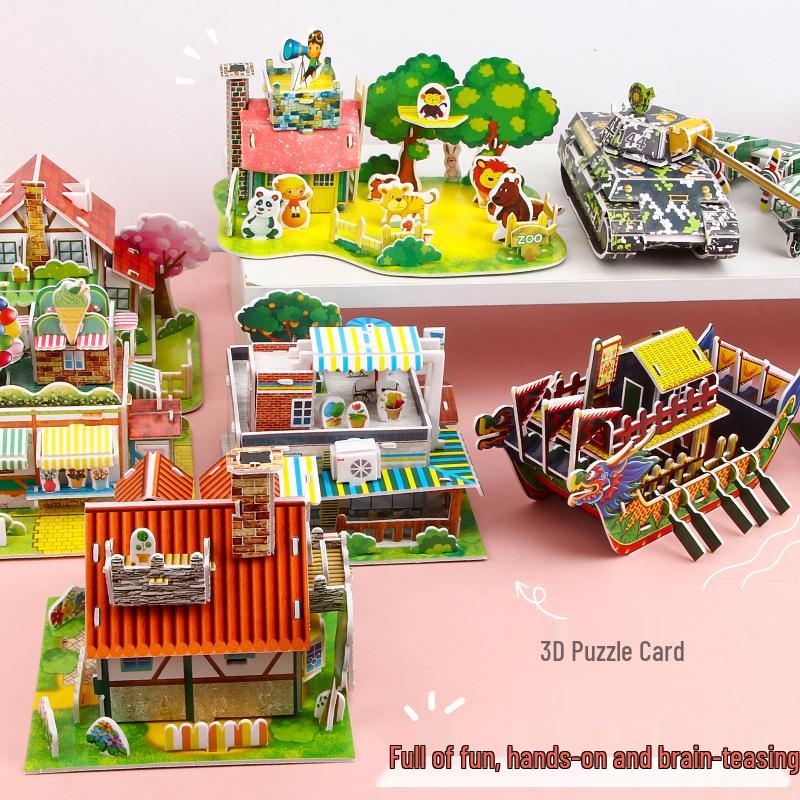 Creative 3D Cartoon Puzzle for Children Ages 3-6 – DIY Educational Toy Gift