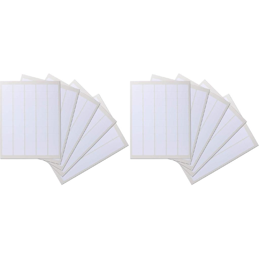 Waterproof Essential Oil Labels, 250 Rectangles, 1.5x1 Inches, Oil Proof, Highly Durable Blank Stickers