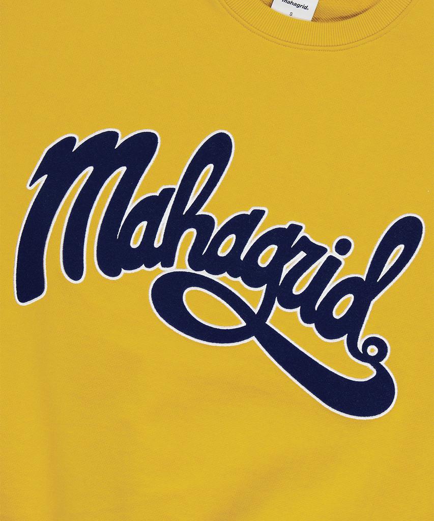 MAHAGRID Curved Logo Sweatshirt Mustard(Mg2Dsmm440A)