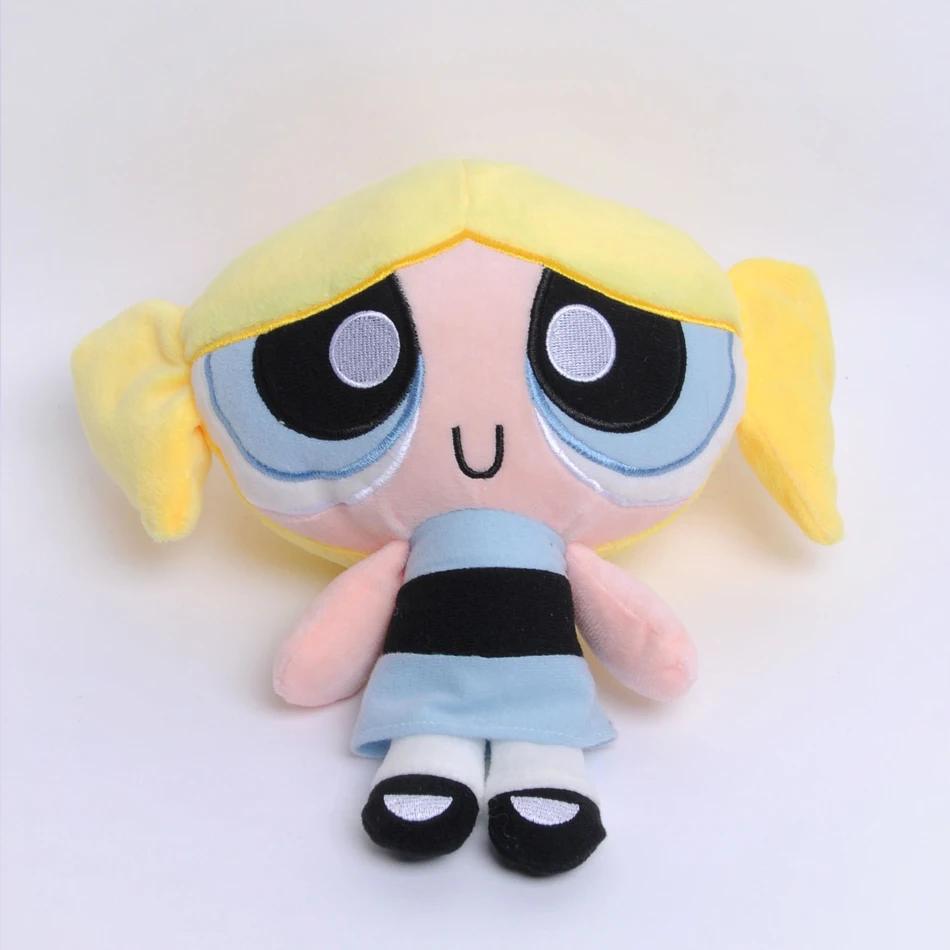 20cm Cartoon Powerpuff Girls Plush Toys Cute Blossom Buttercup Bubbles Gifts For Childr Anime Stuffed Dolls Cuddly Fluffy Huggable Kawaii Comfort