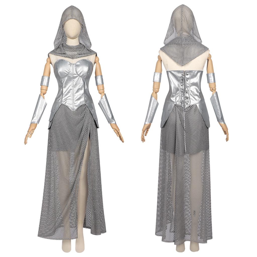 Medieval new imitation chain mail women's suit knight armor retro cos costume halloween stage costume