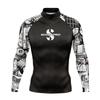SCUBAPRO Maglia a Maniche Lunghe Rash Guard Uomo Protezione UV Maglietta da Nuoto Surf Diving Snorkeling Sport Acquatici