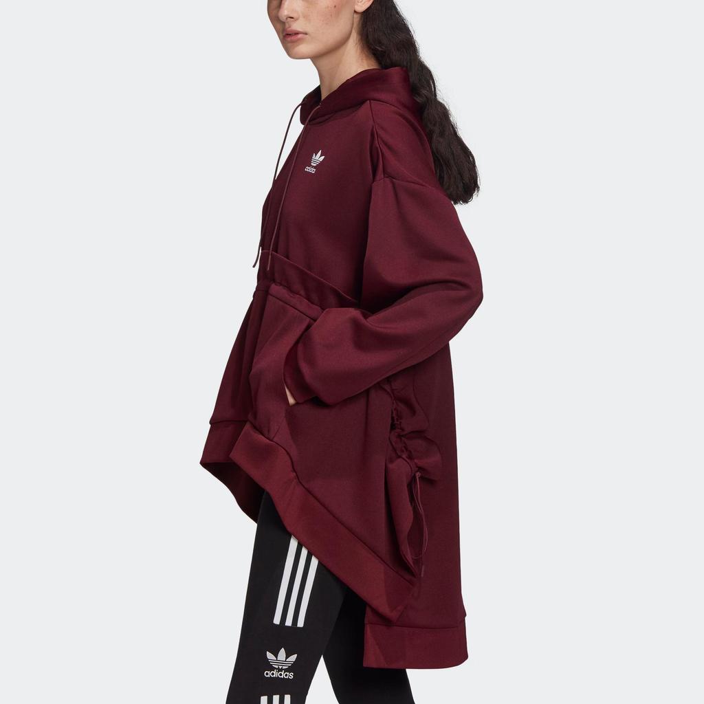 adidas Originale Mode Bequemes Kapuzen-Langarm-Streifensweatshirt Damen-Hoodies Dunkelviolett FT9889